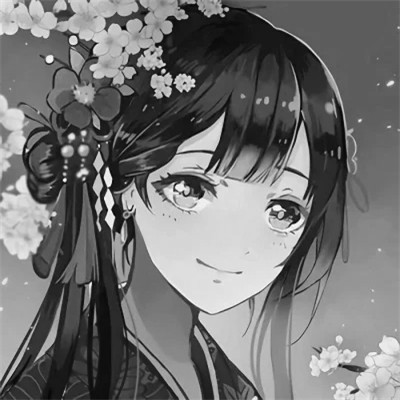 古风漫画女头黑白动漫优质图片