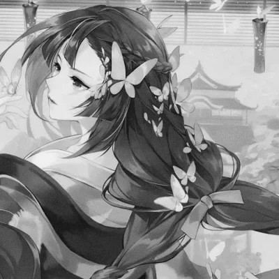 古风漫画女头黑白动漫优质图片