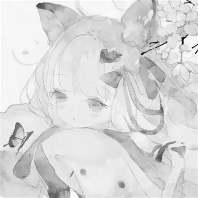古风漫画女头黑白动漫优质图片