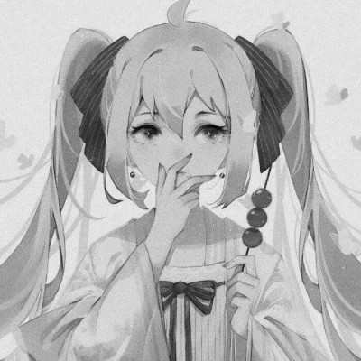古风漫画女头黑白动漫优质图片