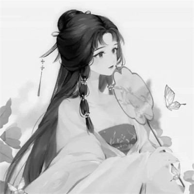 古风漫画女头黑白动漫优质图片