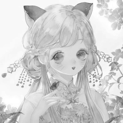 古风漫画女头黑白动漫优质图片