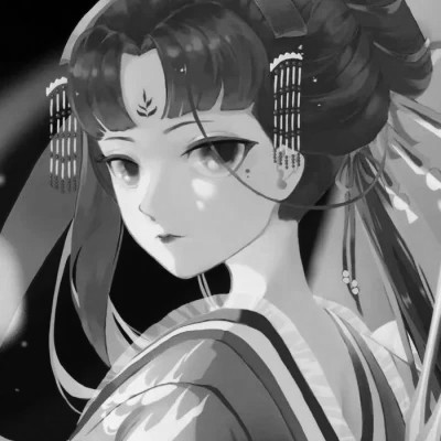 古风漫画女头黑白动漫优质图片