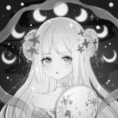 古风漫画女头黑白动漫优质图片