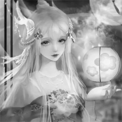 古风漫画女头黑白动漫优质图片
