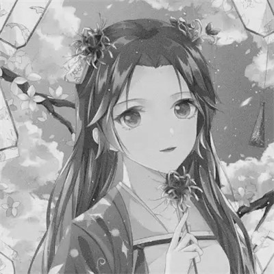 古风漫画女头黑白动漫优质图片