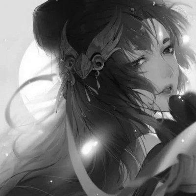 古风漫画女头黑白动漫优质图片