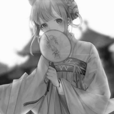 古风漫画女头黑白动漫优质图片