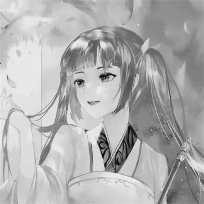 古风漫画女头黑白动漫优质图片