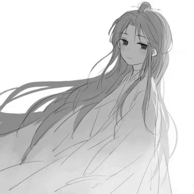 古风漫画女头黑白动漫优质图片