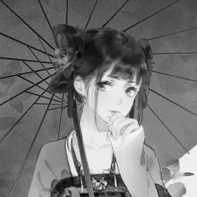 古风漫画女头黑白动漫优质图片