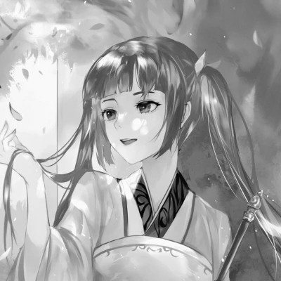 古风漫画女头黑白动漫优质图片