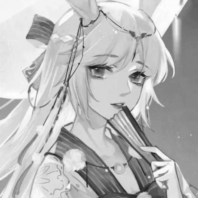 古风漫画女头黑白动漫优质图片