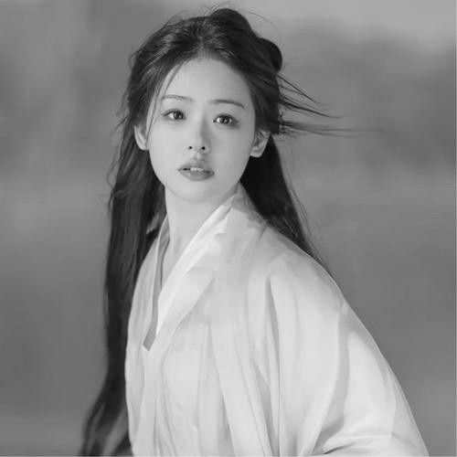 古风女头动漫黑白唯美图片