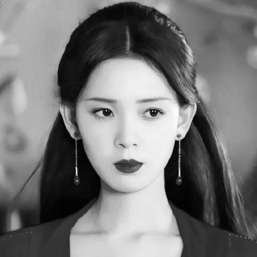 古风女头动漫黑白唯美图片