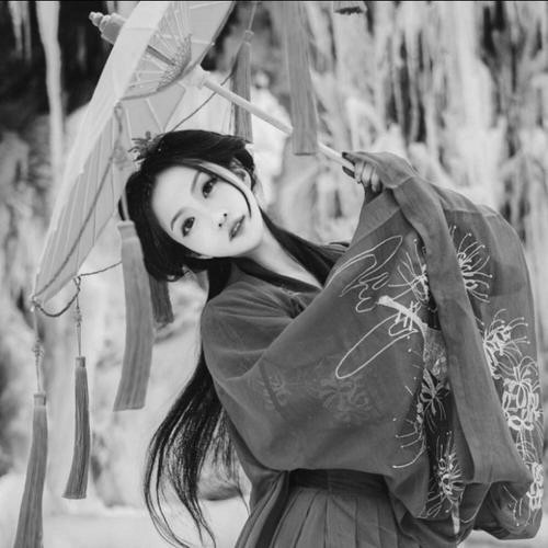 古风女头动漫黑白唯美图片
