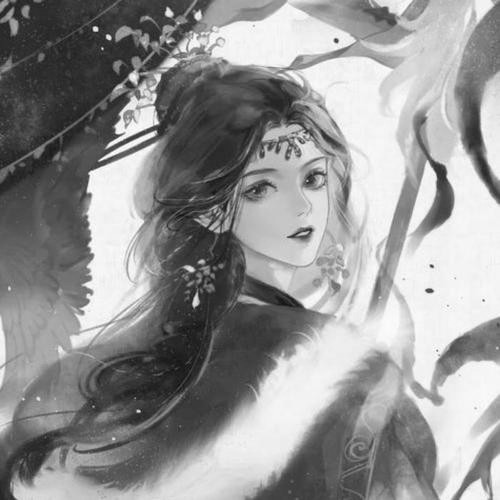 古风霸气头像黑白女