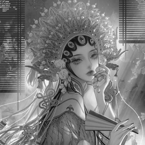 古风霸气头像黑白女