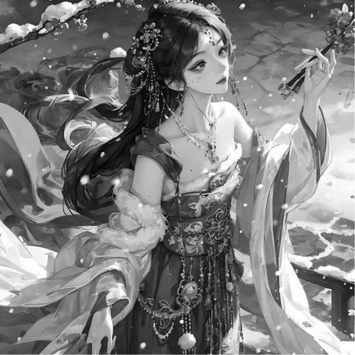 古风霸气头像黑白女