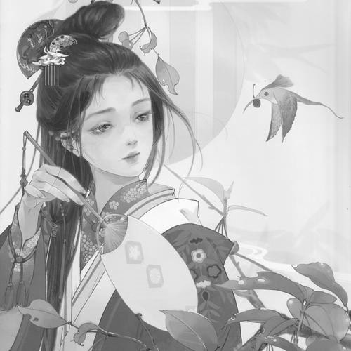 古风霸气头像黑白女