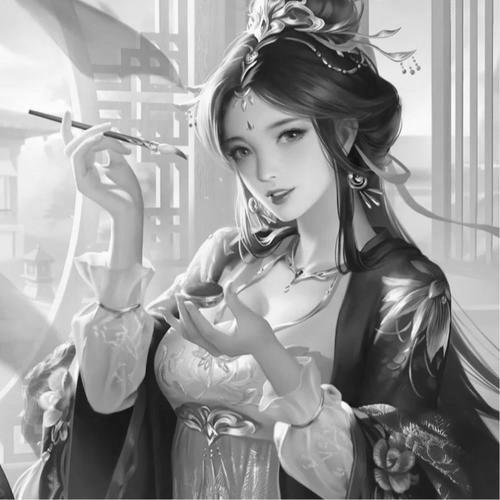古风霸气头像黑白女