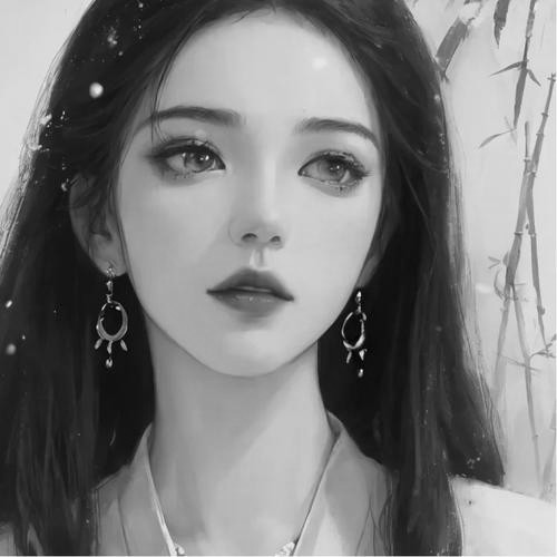 古风霸气头像黑白女