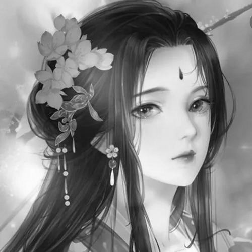 古风霸气头像黑白女