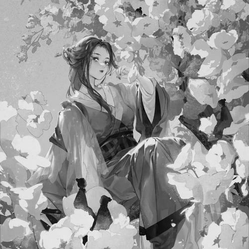 古风霸气头像黑白女