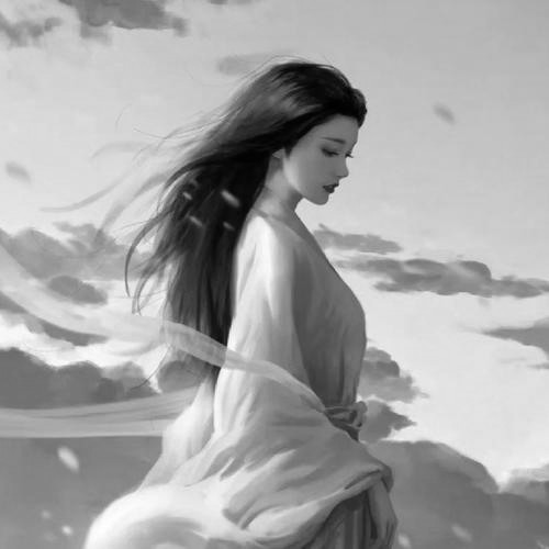 古风霸气头像黑白女