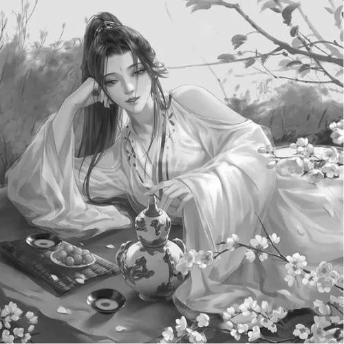 古风霸气头像黑白女