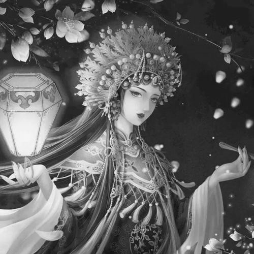 古风霸气头像黑白女