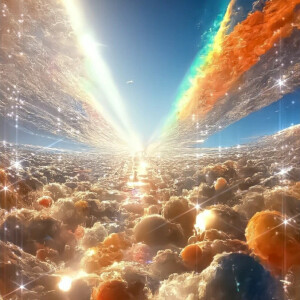 唯美梦幻能量光束头像图片