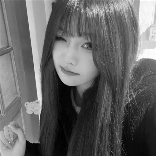高级范黑白女生头像图片