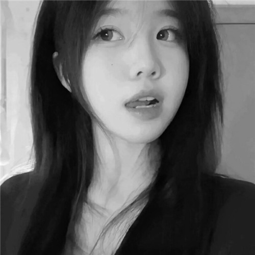 高级范黑白女生头像图片