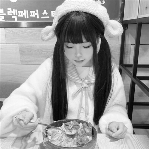 黑白头像高级女