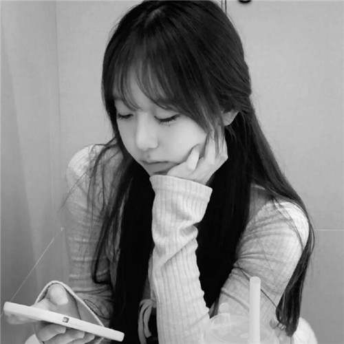 黑白头像高级女