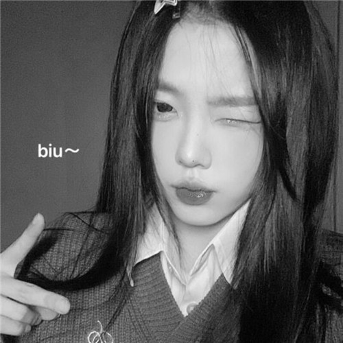 黑白头像高级女