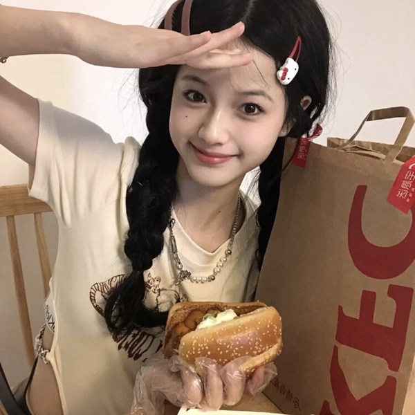 时尚女生真人图片头像
