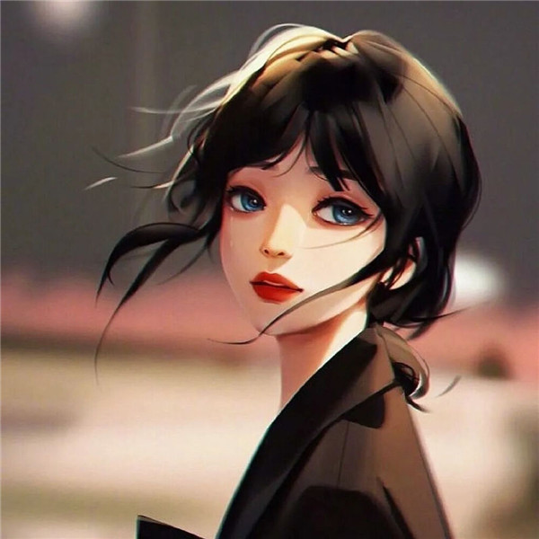 意境氛围感女动漫头像图片