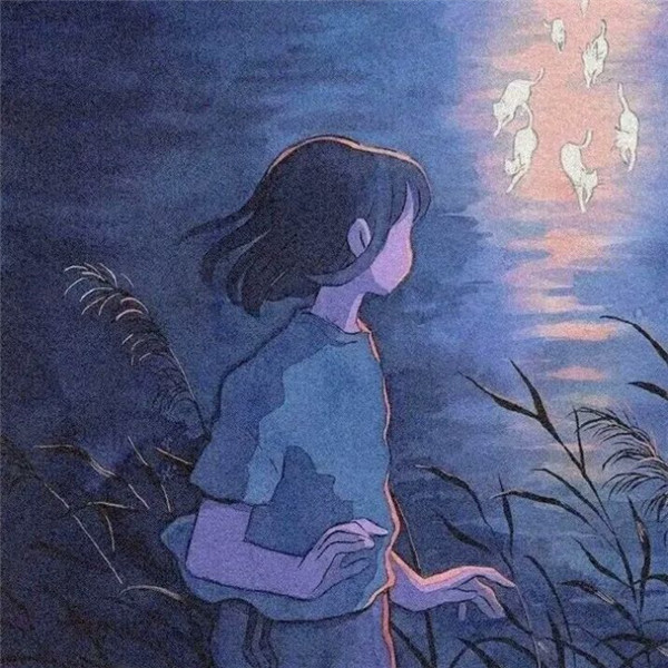意境氛围感女动漫头像图片