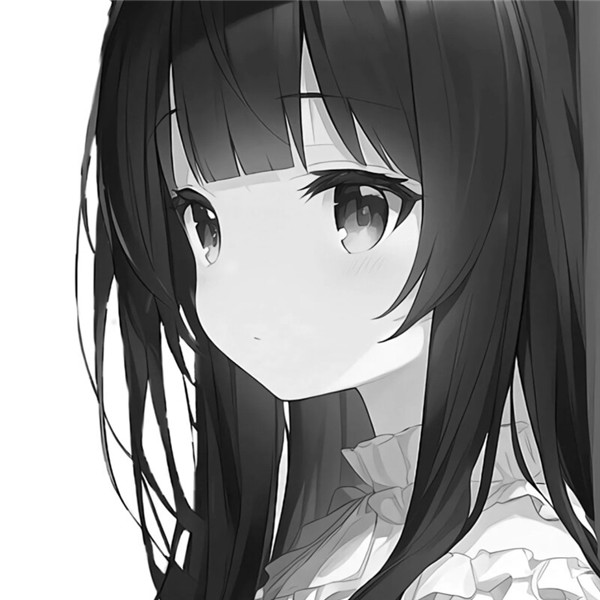 可爱黑白动漫女头