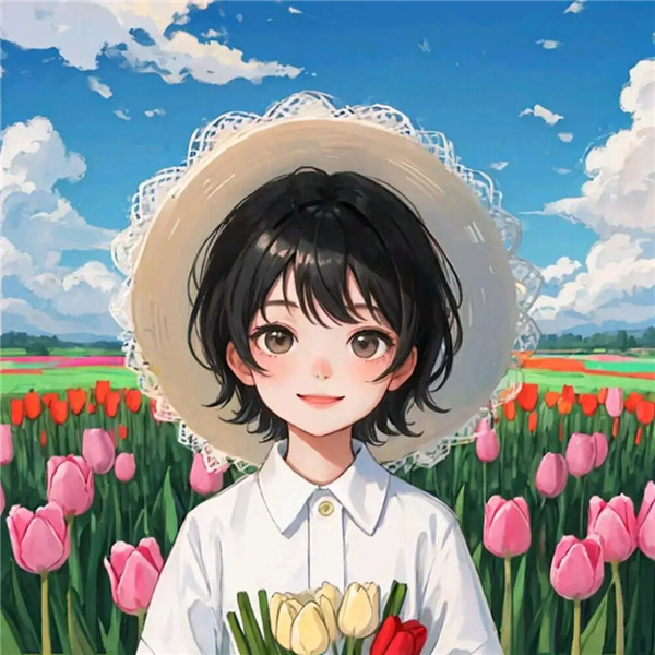 手绘图片情侣一男一女头像高清