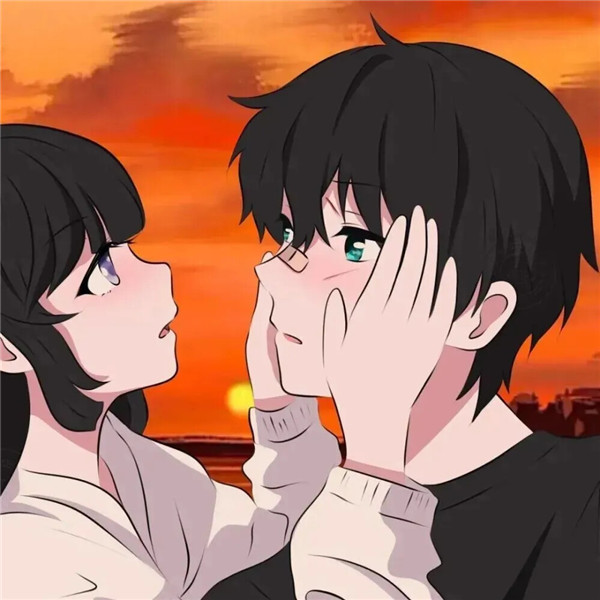 手绘图片情侣一男一女头像高清