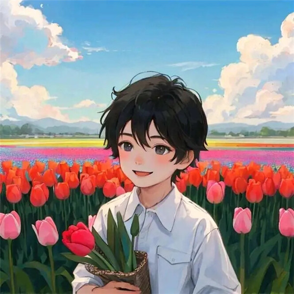 手绘图片情侣一男一女头像高清