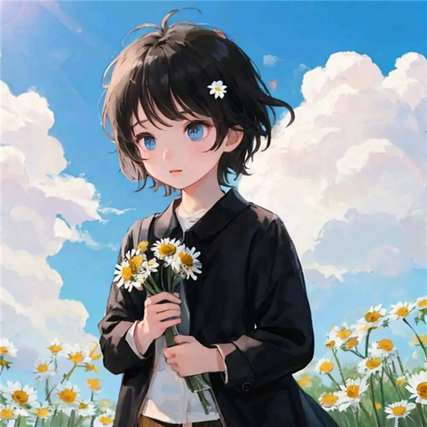 手绘图片情侣一男一女头像高清