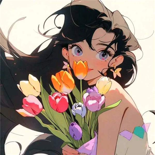 手绘图片情侣一男一女头像高清