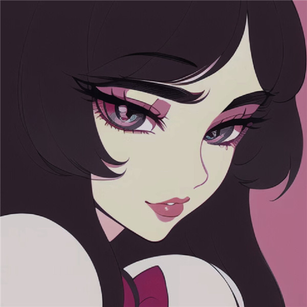 复古ins女生头像漫画高清图片