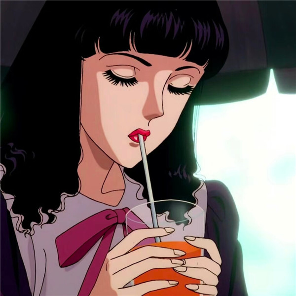 复古ins女生头像漫画高清图片