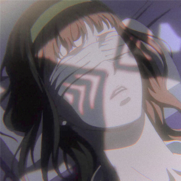 黑暗丧风格女生头像动漫图片