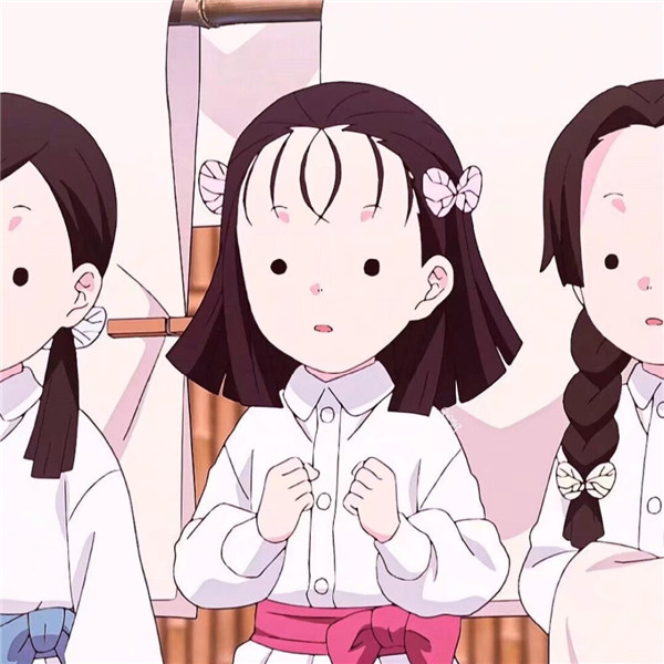 超火三人闺蜜漫画头像